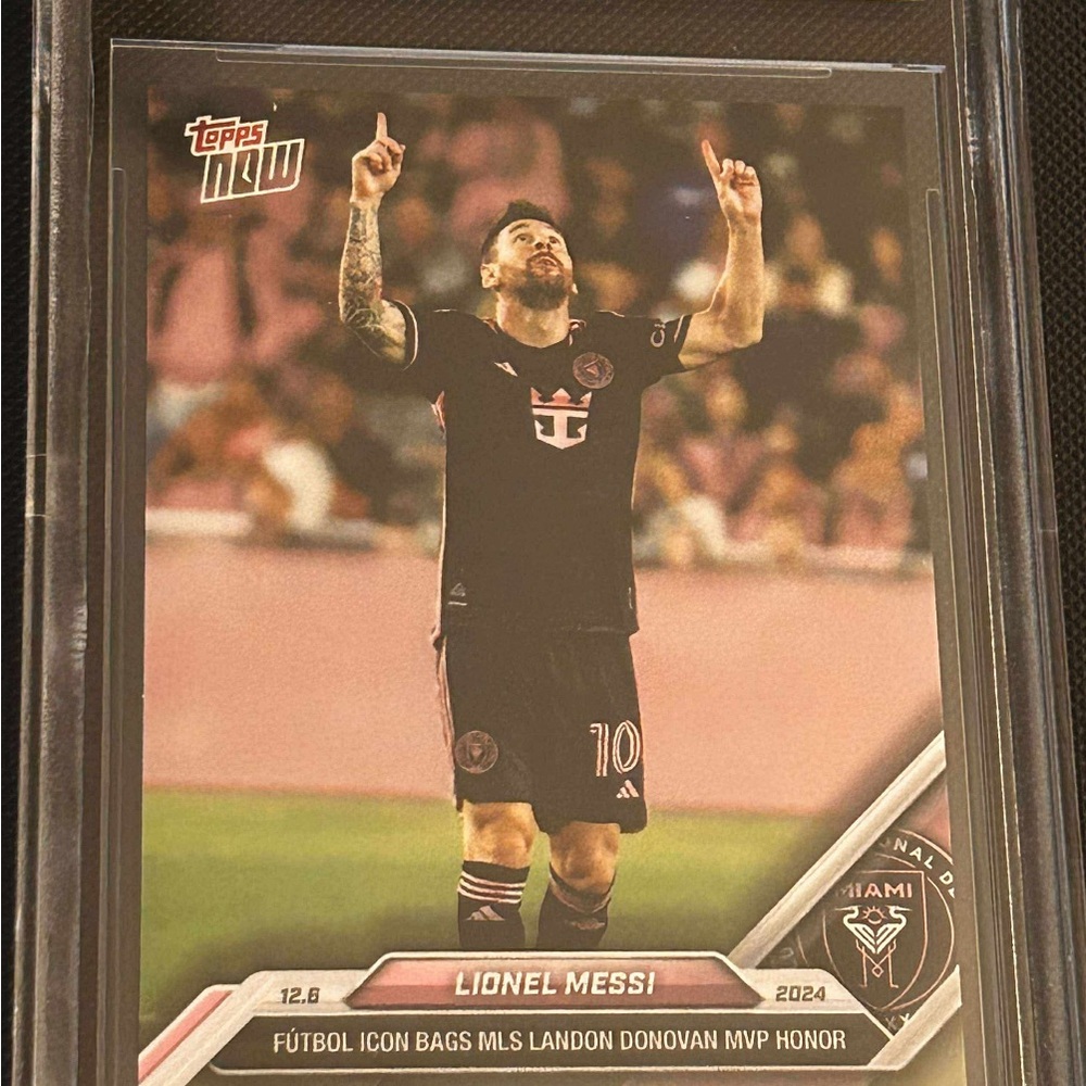 Topps New Soccer Card with Black and Pink Accents